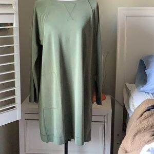 NWOT large j. Jill teal dress knee length with pockets